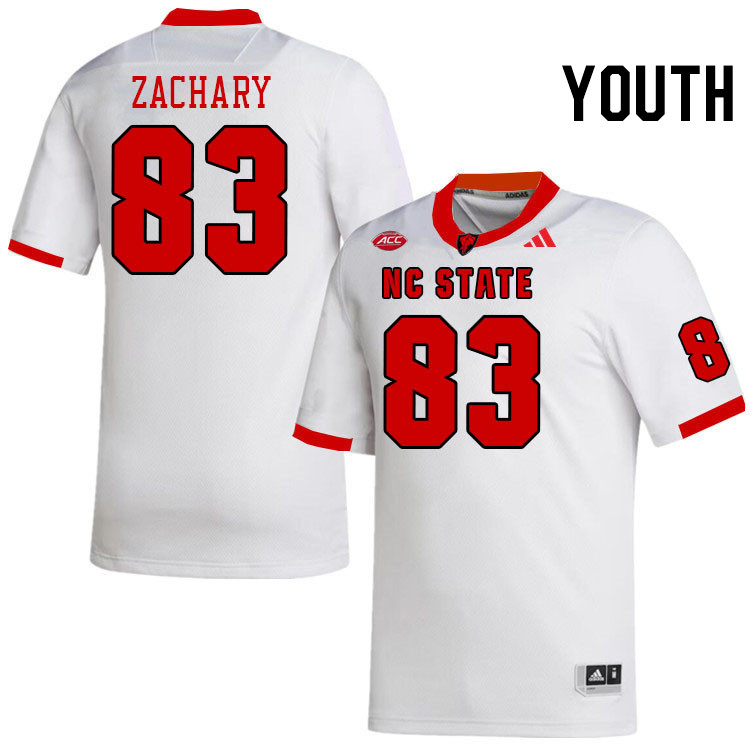 Youth #83 Christian Zachary NC State Wolfpack College Football Jerseys Stitched-White